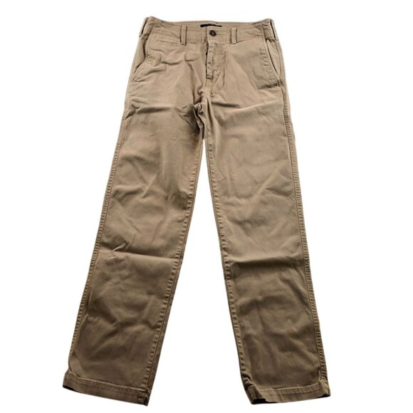 American Eagle Mens Pants Size 29x28 Hemmed Extreme Flex Khaki Straight Relaxed - Picture 1 of 14